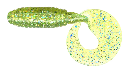 Kalin's Chartreuse & Hologram Lunker Grub - 5