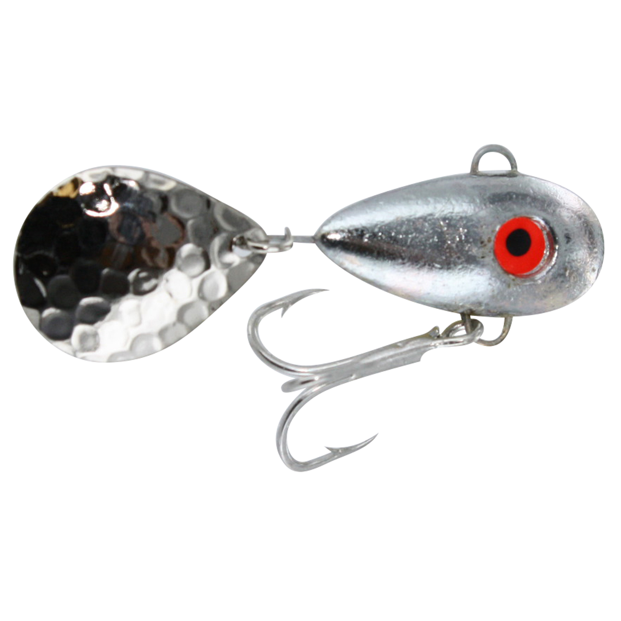 2 oz Mann-O-Lure Silver/Black Back