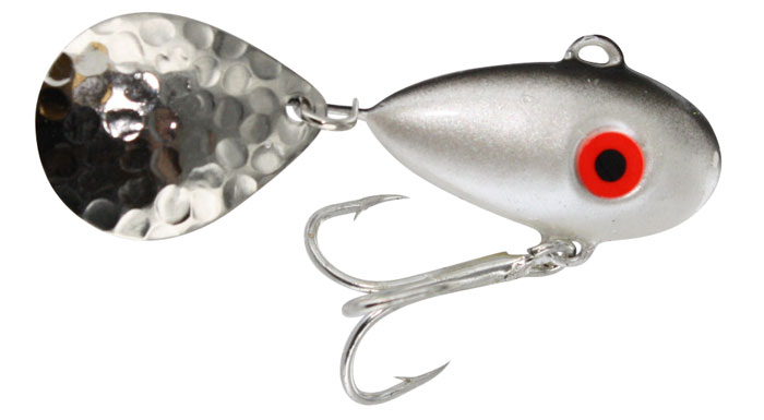 2 oz Mann-O-Lure Silver/Black Back