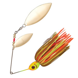 Johnson Beetle Spin Willow Blade R Bait, White, 1/8-Ounce, Baits