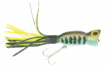 Arbogast Hula Popper 3/8 oz | Leopard Frog