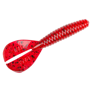 10 Pack Large Soft Plastic Grubs - Red with Glitter for $5.30 AUD