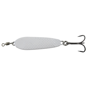 Mann's Bait Little George, 3/5oz White / Hammered Nickel fishing spoon #5116